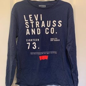 Levi Strauss Long Sleeve Men’s Shirt Blue